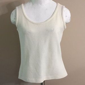 ST. JOHN Ivory Knit Tank Sz S